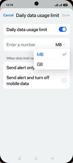 Step 11: Tap on desired Option.