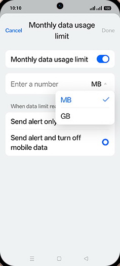 Step 17: Tap on desired Option.