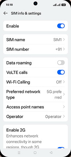 Step 8: Tap on Data roaming to turn ON.