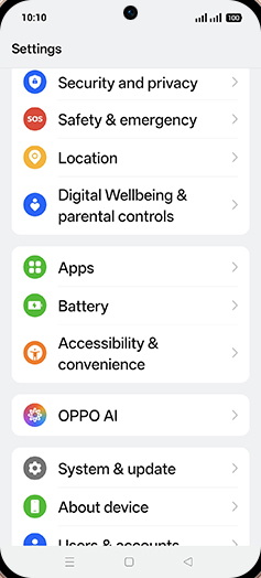 Step 3: Tap on Security and privacy.