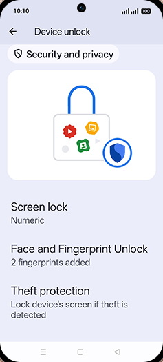 Step 5: Tap on Face and Fingerprint Unlock.