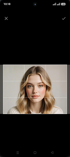 Step 11: Crop image and tap on OK.