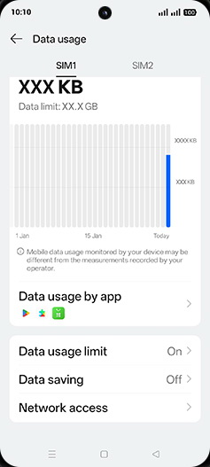 Step 5: Tap on Data saving.