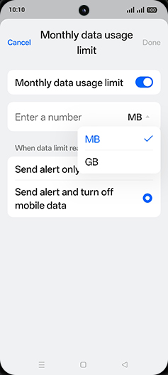 Step 17: Tap on desired Option.