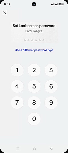 Step 11: Set Lock screen password.