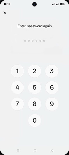 Step 12: Enter password again.
