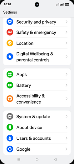 Step 3: Tap on Accessibility & convenience.