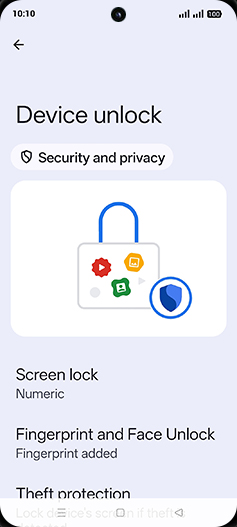 Step 5: Tap on Fingerprint and Face Unlock.
