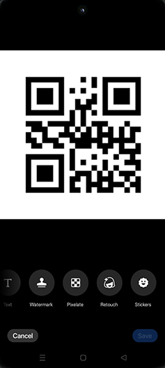 Step 7: Swipe left for Pixelate option.
