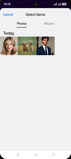Step 7: Tap on Albums tab.