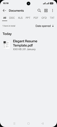 Step 4: Tap on desired Document.