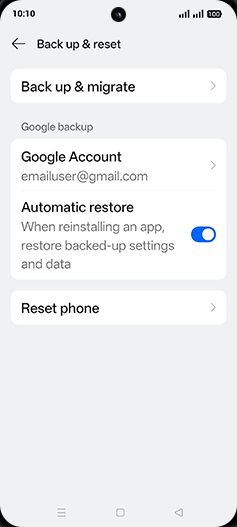 Step 5: Tap on Reset phone.