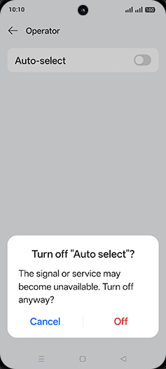 Step 8: Tap on Off.