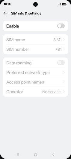 Step 5: Tap on Enable to turn ON.