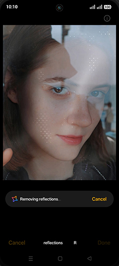 Step 11: Removing glare.