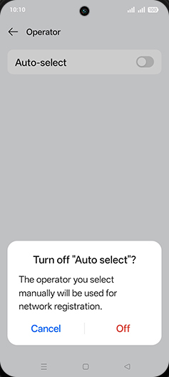 Step 7: Tap on Off.