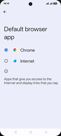 Step 6: Tap on desired Browser App.