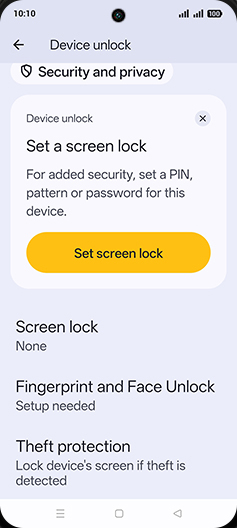 Step 5: Tap on Fingerprint and Face Unlock.