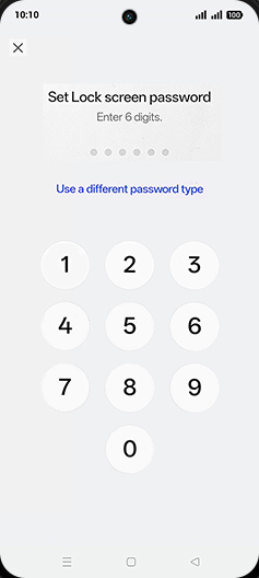Step 11: Set Lock screen password.