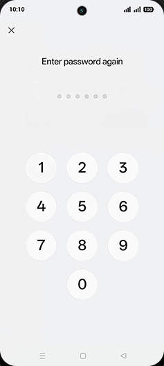 Step 12: Enter password again.