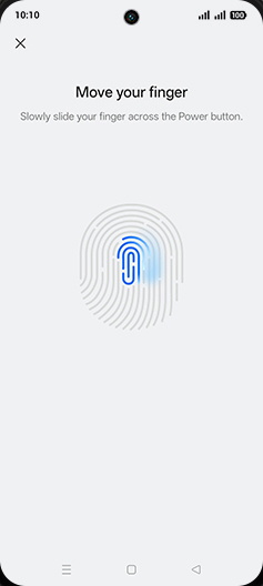 Step 13: Place your finger on the fingerprint sensor.