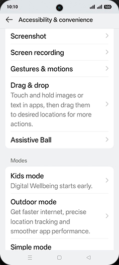 Step 4: Tap on Gestures & motions.