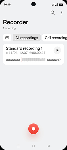 Step 5: Tap on Recording.