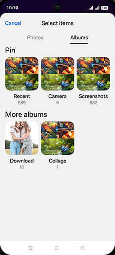 Step 8: Tap on Image folder.
