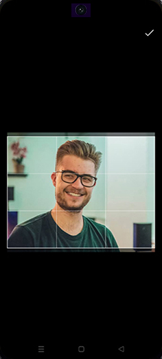 Step 11: Crop image and tap on OK.