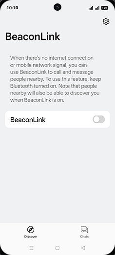 Step 5: Tap on BeaconLink to turn ON.