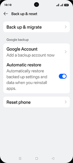 Step 5: Tap on Reset phone.