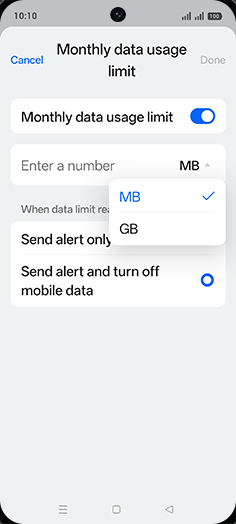 Step 17: Tap on desired Option.