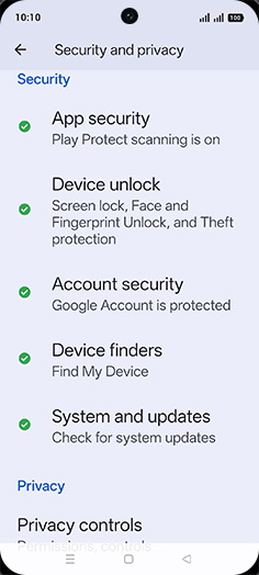 Step 4: Tap on Device unlock.