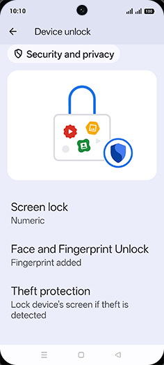 Step 5: Tap on Face and Fingerprint Unlock.