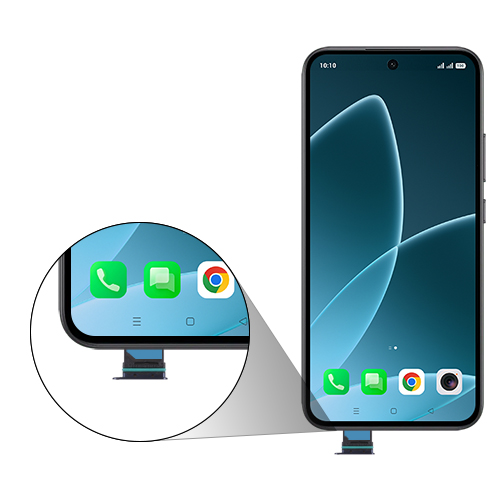 Step 4: Carefully insert the SIM card tray into the Device.
