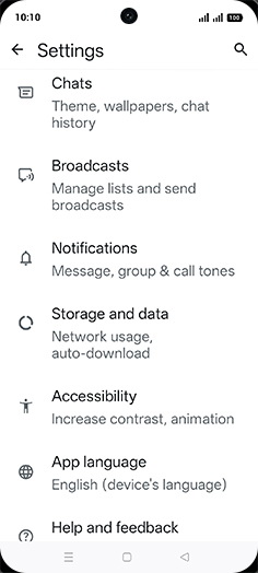 Step 5: Tap on Chats.