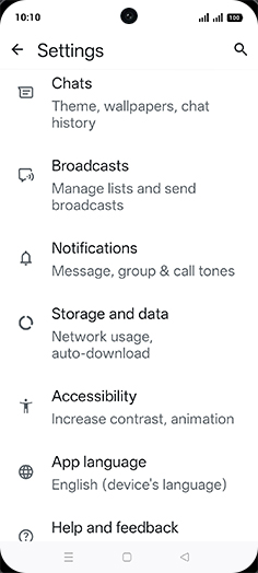 Step 5: Tap on Chats.