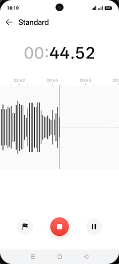 Step 4: Recording started, when complete then tap on stop icon.