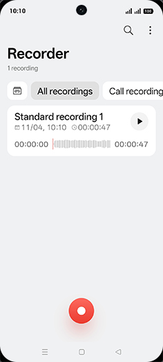Step 5: Tap on Recording.