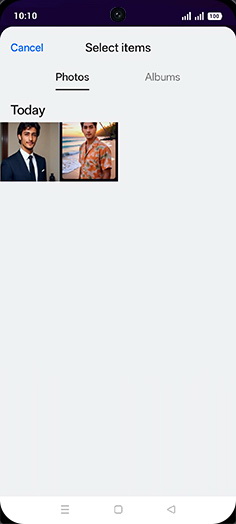 Step 10: Tap on Albums tab.