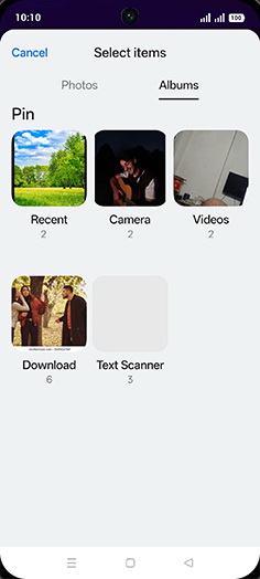 Step 11: Tap on Image folder.