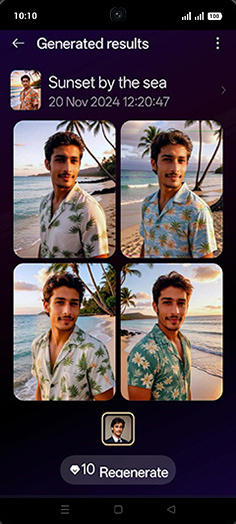 Step 16: Check the generated photos.