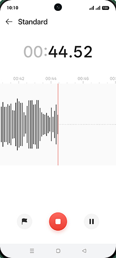 Step 4: Recording started and tap on Stop icon.