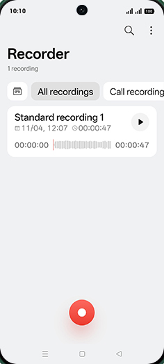 Step 5: Tap on Recording.
