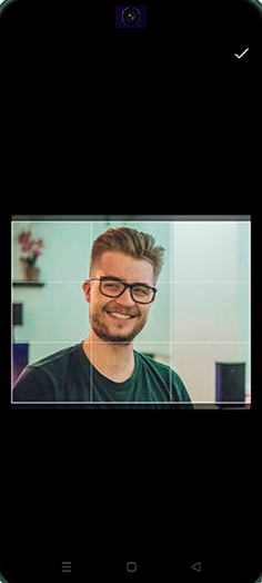 Step 11: Crop image and tap on OK.