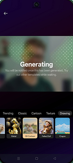 Step 13: Photo is generating.