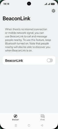 Step 5: Tap on BeaconLink to turn ON.