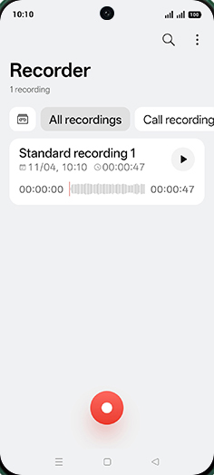 Step 5: Tap on Recording.