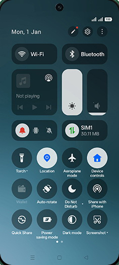 Step 2: Tap on Mobile data icon.
