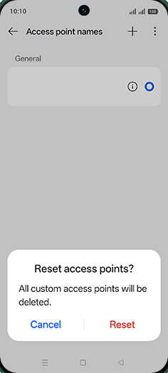 Step 8: Tap on Reset.